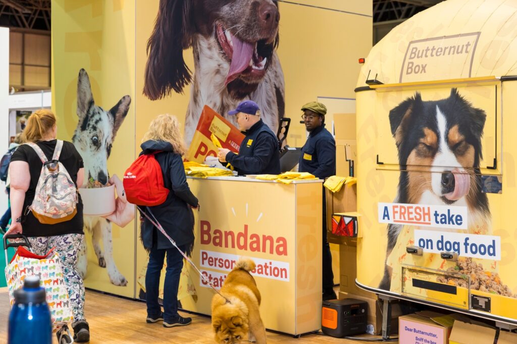 Brand Activation at Crufts - Bandana Personilsation