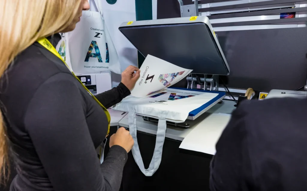 An interactive brand experience - personalised tote bags