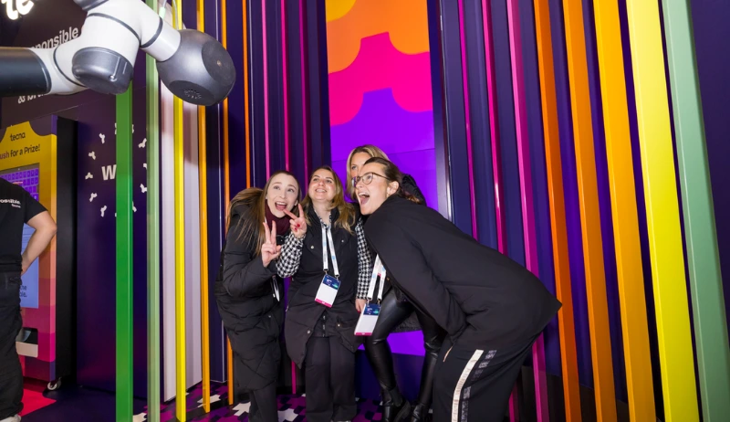 Photo booth on exhibition stand