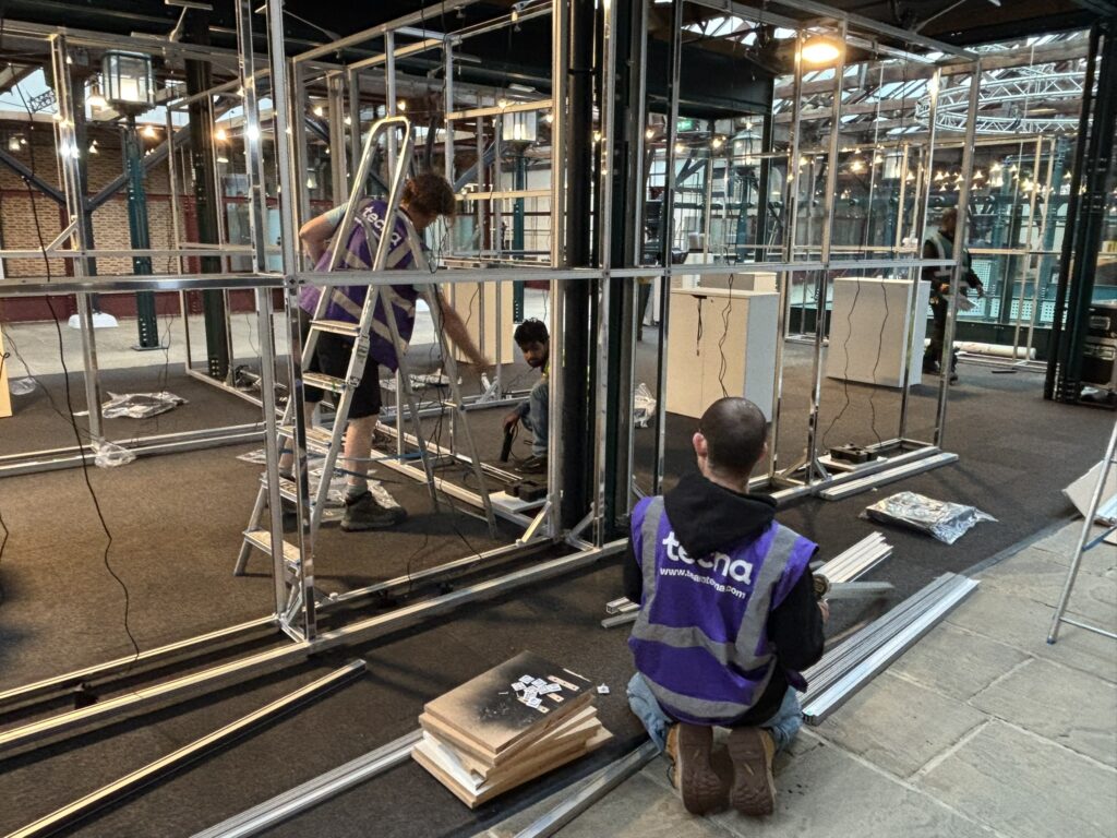 recyclable aluminium exhibition stand frames.